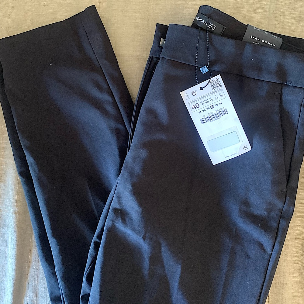 NWT ZARA HIGH WAISTED PANTS